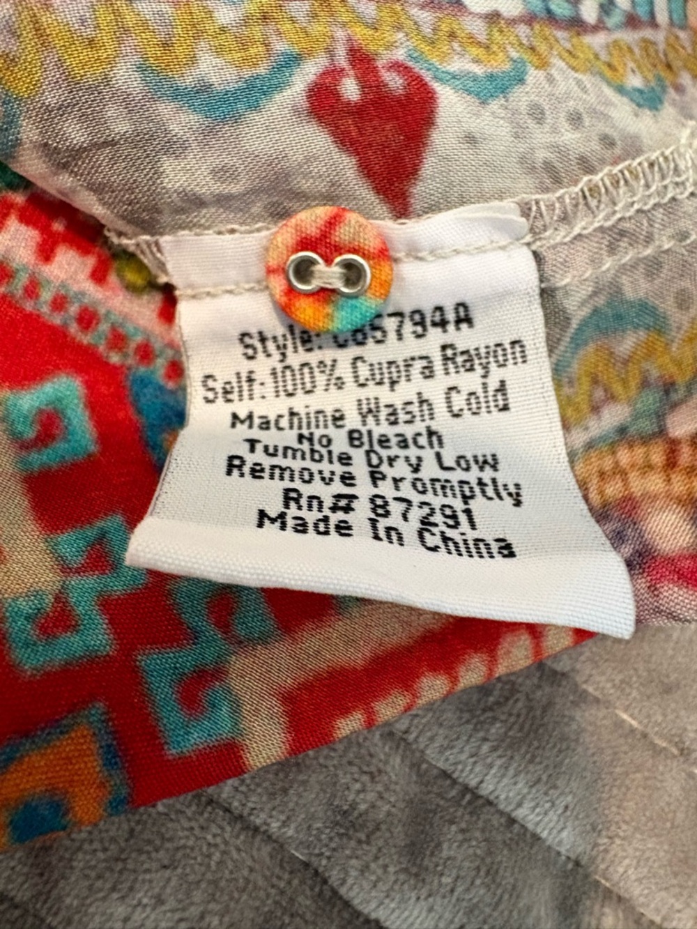 Johnny Was Multicolor Printed Boho Tunic Top - Picture 12 of 12